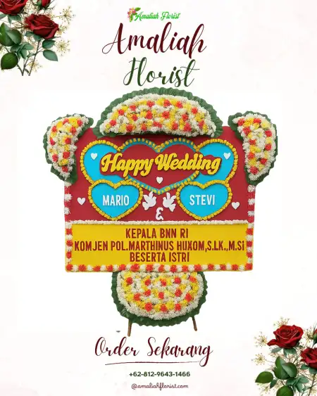 Papan Bunga Pernikahan Tikusan